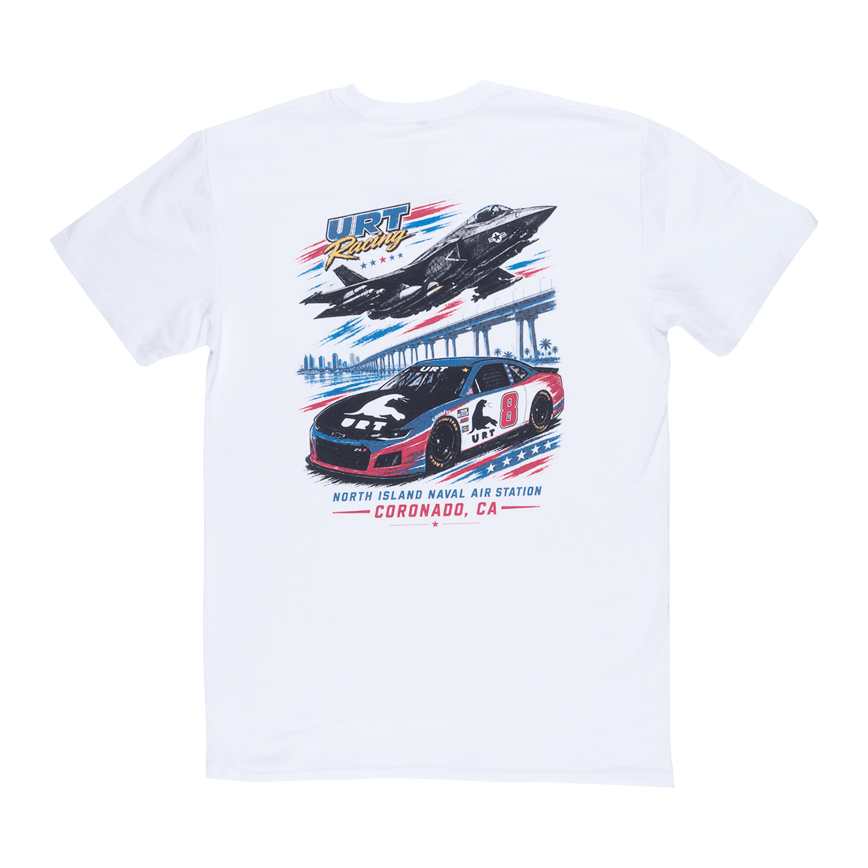 URT x NASCAR Rev, White, and Blue