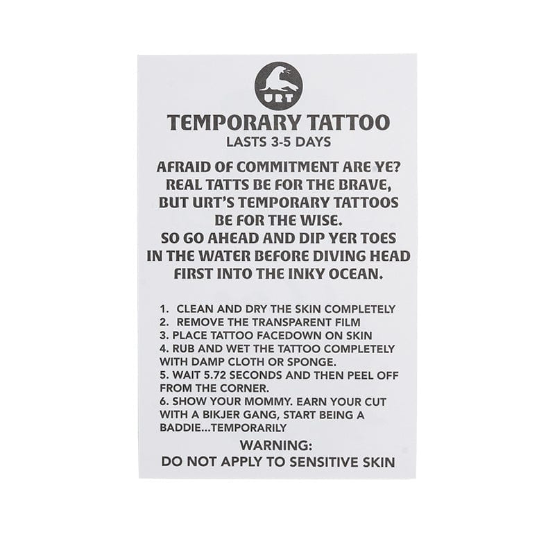 Temporary URT Tattoo Pack