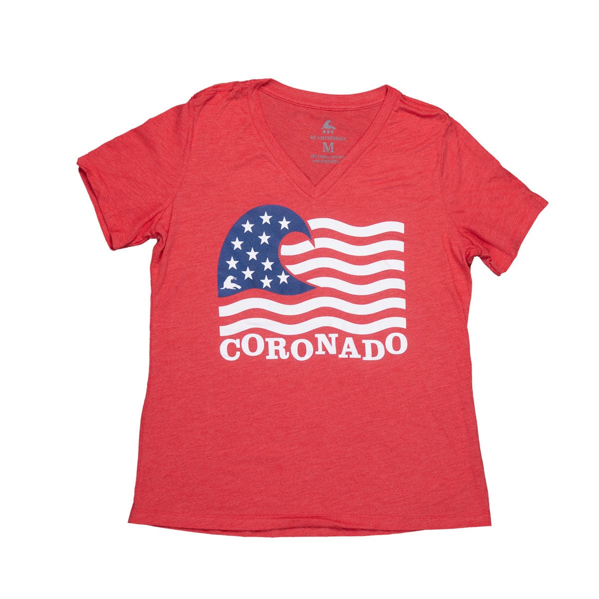 Women's Relaxed Triblend V Neck U.S. of Wave Coronado Edition