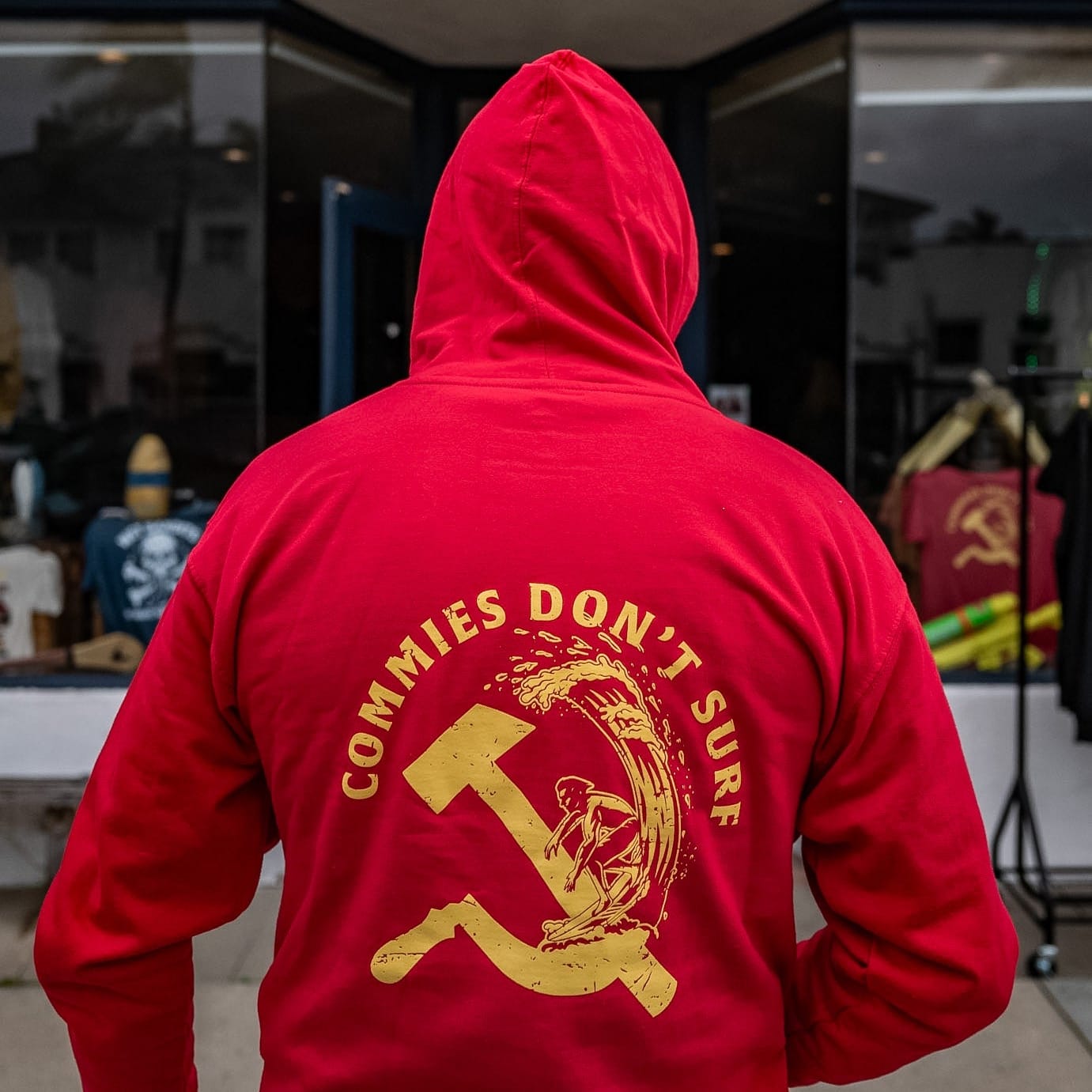 Commies Don't Surf Sickle Hoody