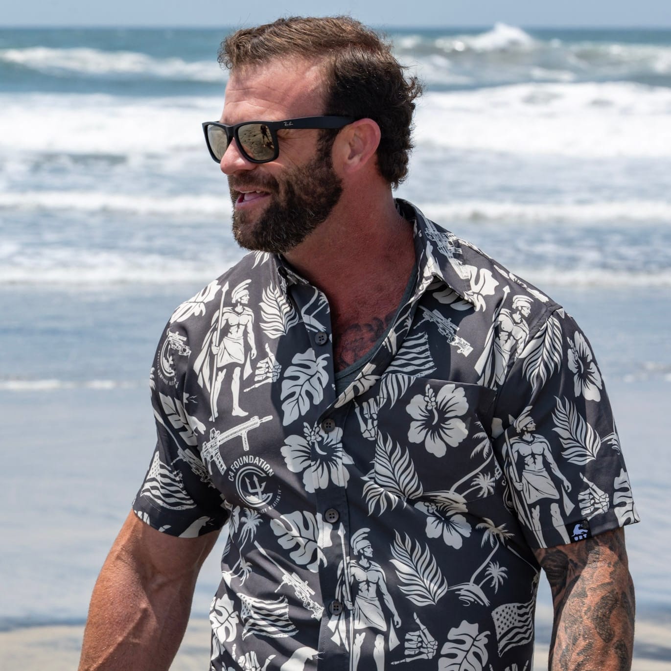URT! x C4 Foundation Hawaiian Shirt