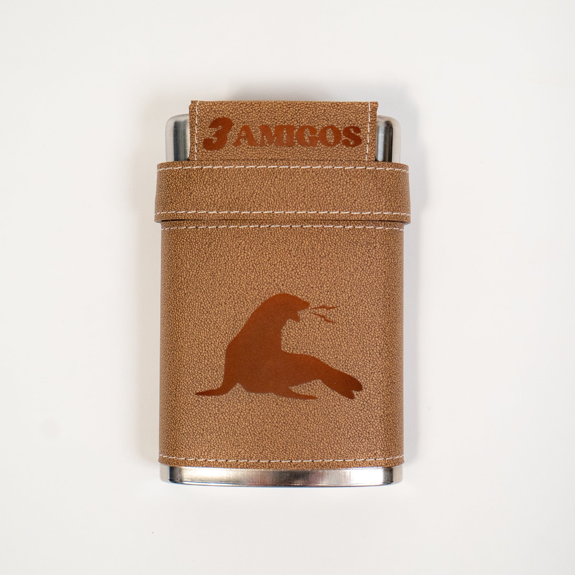 3 Amigos Flask w/ Shot Glasses