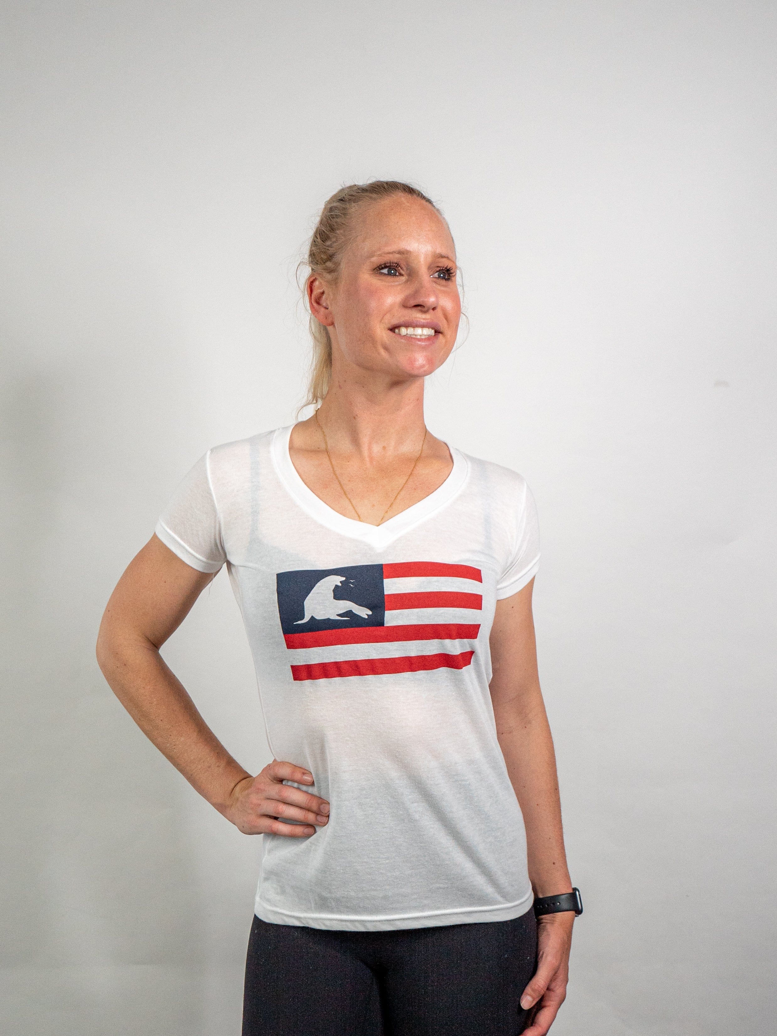 Women's URT Flag V-Neck